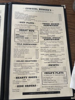 Menu photo 8 Cowgirl Cafe Paso Robles, CA