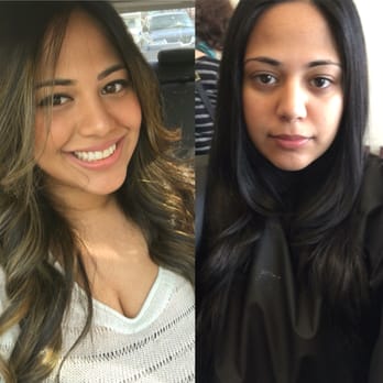 Bliss Beauty Salon - The photo on the left in the end result! - Makeup Artists Near Me - Ridgewood, New York