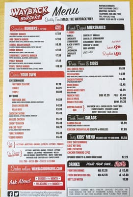 Menu photo 8 Wayback Burgers Milpitas, CA Menu photo 8 Wayback Burgers Milpitas, CA