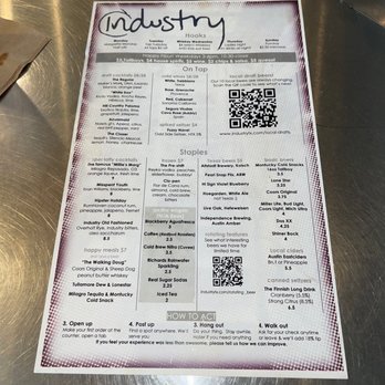Industry - Menu front. Plenty of options!!! - New American Near Me - San Marcos, Texas Industry - Menu front. Plenty of options!!! - New American Near Me - San Marcos, Texas