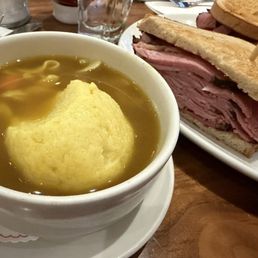 Matzo Ball soup and Reuben