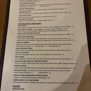 Dos Carlitos - Menu - Mexican Near Me - Santa Ynez, California
