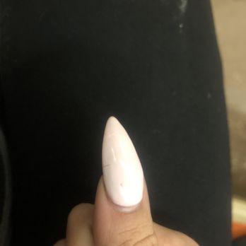 Elegant Nail & Spa - Nail breaking and ton of acrylic she applied on top of the broken nail - Nail Salons Near Me - New York, New York Elegant Nail & Spa - Nail breaking and ton of acrylic she applied on top of the broken nail - Nail Salons Near Me - New York, New York
