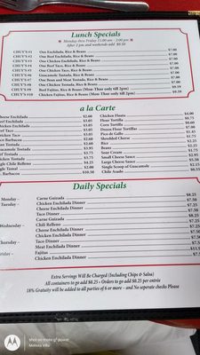 Menu photo 2 Chuy's Mexican Restaurant 5 Haltom City, TX