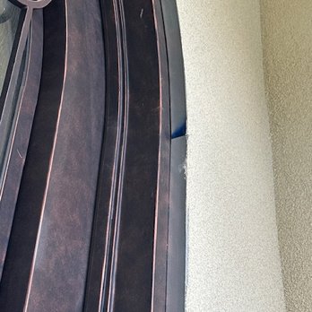 Summit Homebuilders - didn't finish front door. left galvanized metal in lieu of painting - General Contractors Near Me - Farmersville, California Summit Homebuilders - didn't finish front door. left galvanized metal in lieu of painting - General Contractors Near Me - Farmersville, California