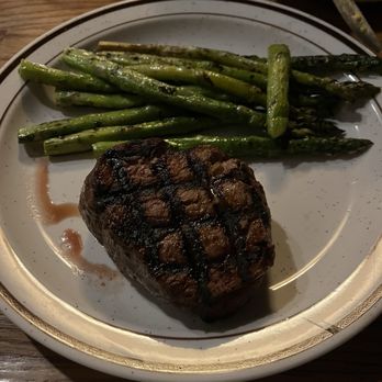 The Drover Steakhouse - Whiskey Filet with asparagus - Steakhouses Near Me - Omaha, Nebraska The Drover Steakhouse - Whiskey Filet with asparagus - Steakhouses Near Me - Omaha, Nebraska