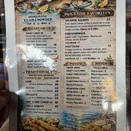 The fish fry menu