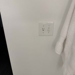 Awkward light switch distance from the entrance Awkward light switch distance from the entrance