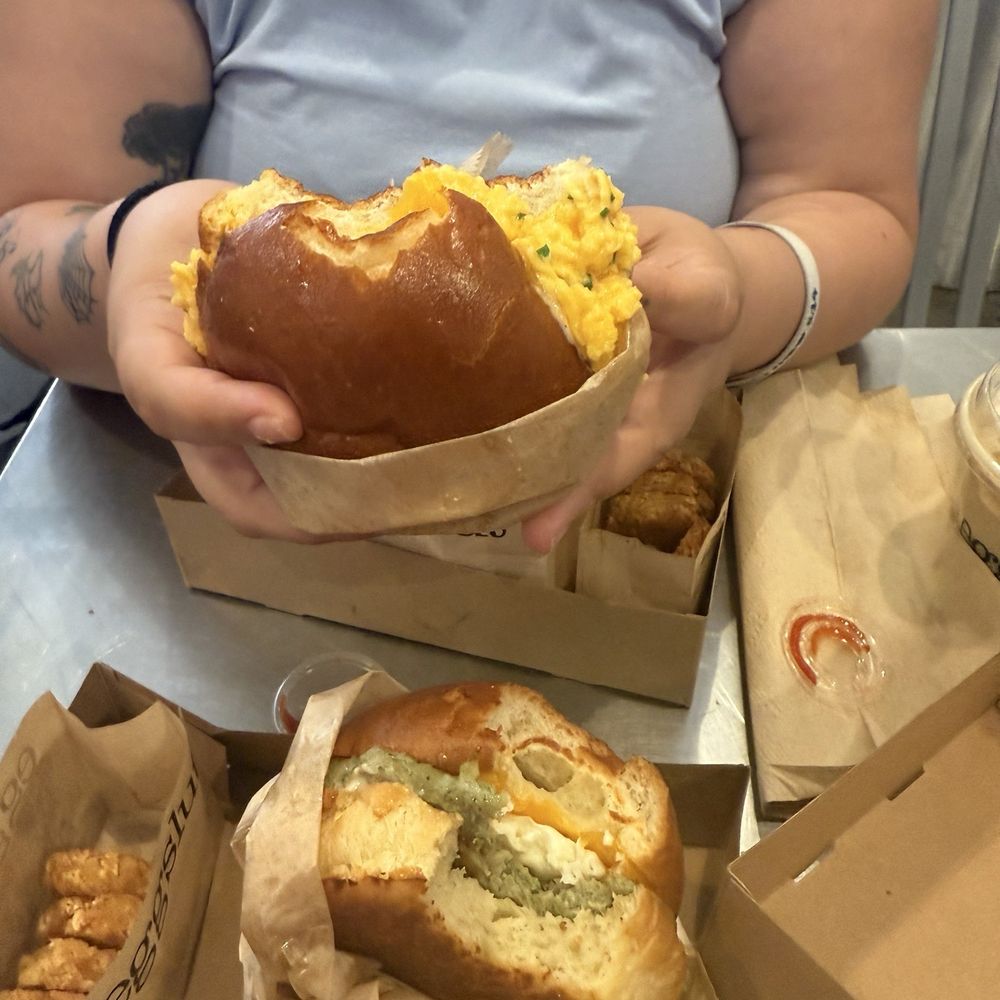 Eggslut - Fairfax sandwich & sausage, egg & cheese w/truffle hashbrowns - Breakfast & Brunch Near Me - Los Angeles, California Eggslut - Fairfax sandwich & sausage, egg & cheese w/truffle hashbrowns - Breakfast & Brunch Near Me - Los Angeles, California
