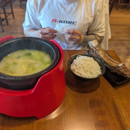 Beef rib rice noodle soup