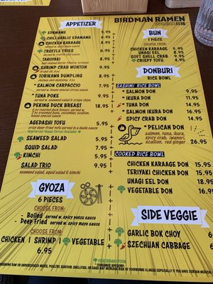 Menu photo 8 Birdman Ramen Chicago, IL