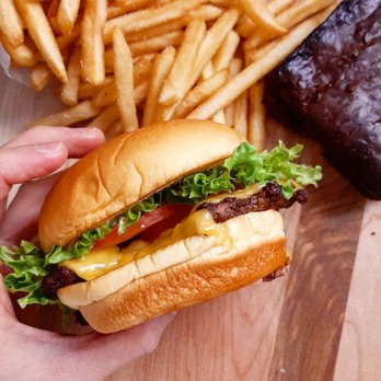 RUDY - The Rudy Burger with a side of fries and one brownie - Burgers Near Me - Toronto, Ontario RUDY - The Rudy Burger with a side of fries and one brownie - Burgers Near Me - Toronto, Ontario