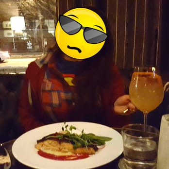 The Bancroft - Charcoaled Salmon - twas okay, but I don't think the cranberry and veggies meshed well together - New American Near Me - Burlington, Massachusetts