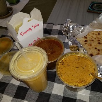 Spice Bliss - All food (goat curry, lamb korma, butter Naan with no cilantro, mango Lassi and rice) travelled home well, no reheating necessary. - Indian Near Me - Seattle, Washington Spice Bliss - All food (goat curry, lamb korma, butter Naan with no cilantro, mango Lassi and rice) travelled home well, no reheating necessary. - Indian Near Me - Seattle, Washington