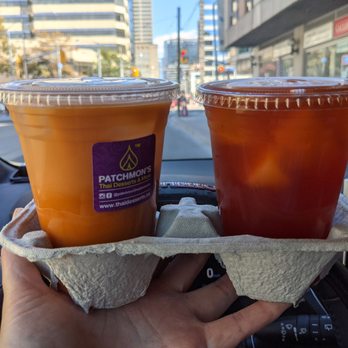 Patchmon's Thai Desserts & More - Thai iced tea (left) and Thai lime iced tea. Part of Asialicious set B. - Desserts Near Me - Toronto, Ontario Patchmon's Thai Desserts & More - Thai iced tea (left) and Thai lime iced tea. Part of Asialicious set B. - Desserts Near Me - Toronto, Ontario