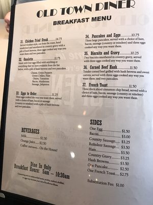 Menu photo 3 Old Town Diner Valdez, AK