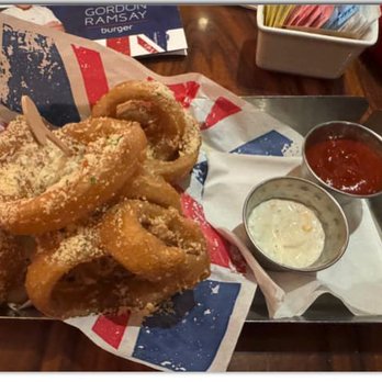 Gordon Ramsay Burger Las Vegas - Beer Battered Onion Rings - Burgers Near Me - Las Vegas, Nevada Gordon Ramsay Burger Las Vegas - Beer Battered Onion Rings - Burgers Near Me - Las Vegas, Nevada