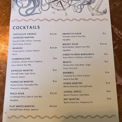 William Walker - Cocktail Menu