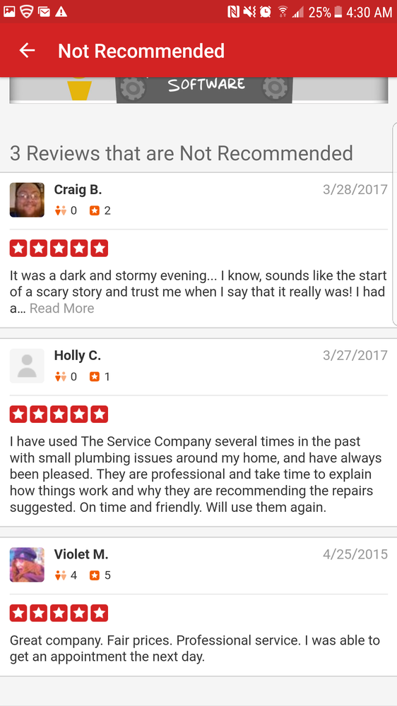 Slide of The Service Company Plumbing & Drains