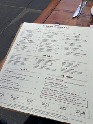 Menu photo 2 Morandi New York, NY Menu photo 2 Morandi New York, NY