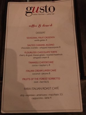 Menu photo 8 Gusto Italian Kitchen & Wine Bar Austin, TX Menu photo 8 Gusto Italian Kitchen & Wine Bar Austin, TX