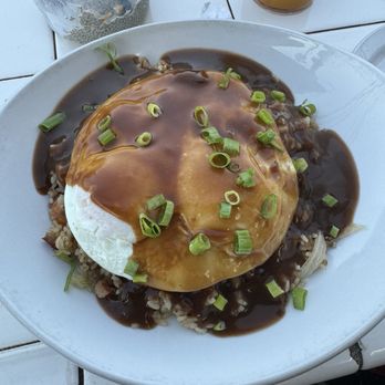 Kihei Caffe - Loco Moco with Fried Rice - Hawaiian Near Me - Kihei, Hawaii Kihei Caffe - Loco Moco with Fried Rice - Hawaiian Near Me - Kihei, Hawaii