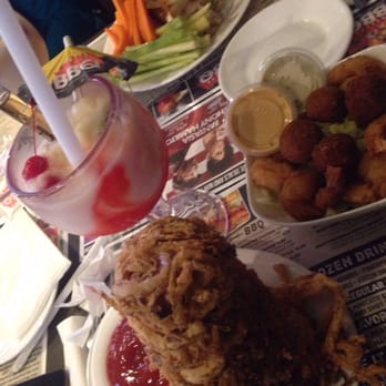 Dallas BBQ Washington Heights - Piña Colada x Onion Loaf x Crab Cake & Shrimp - Barbeque Near Me - New York, New York