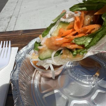 Sisters' Snack Shack - Shrimp spring rolls w Peanut sauce - Bubble Tea Near Me - Solana Beach, California Sisters' Snack Shack - Shrimp spring rolls w Peanut sauce - Bubble Tea Near Me - Solana Beach, California