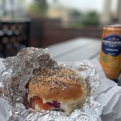 Gemelli Italian Deli & Bagelry - Lox on everything bagel