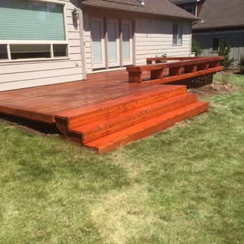 Cimarron Construction - Deck after addition of steps and refinishing - General Contractors Near Me