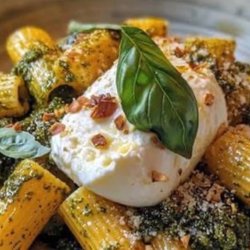 Lemon pesto rigatoni