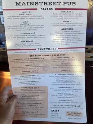 Menu photo 2 Mainstreet Pub Melbourne, FL