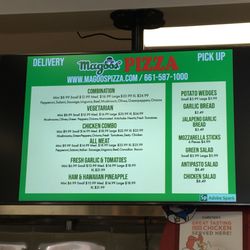 Magoos Pizza - Menu