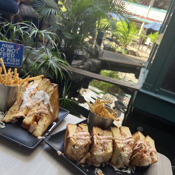 Down the Hatch Maui - Lobster and Crab Stuffed Grilled Cheese, Lava Lava Spicy Chicken Sandwich - Seafood Near Me - Lahaina, Hawaii Down the Hatch Maui - Lobster and Crab Stuffed Grilled Cheese, Lava Lava Spicy Chicken Sandwich - Seafood Near Me - Lahaina, Hawaii