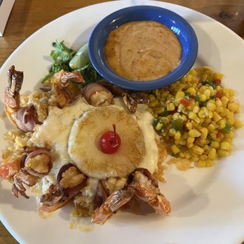 Pacifico Restaurante Mexicano - Best thing on the menu ...bacon wrapped shrimp on a bed of rice and covered in cheese. The buttery corn salad was perfect as was the aioli. - Mexican Near Me - Calistoga, California Pacifico Restaurante Mexicano - Best thing on the menu ...bacon wrapped shrimp on a bed of rice and covered in cheese. The buttery corn salad was perfect as was the aioli. - Mexican Near Me - Calistoga, California