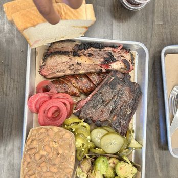J-Bar-M Barbecue - 3 Meat Plate - Barbeque Near Me - Houston, Texas J-Bar-M Barbecue - 3 Meat Plate - Barbeque Near Me - Houston, Texas