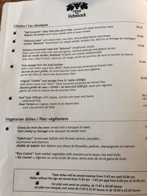 Menu photo 1 Restaurant zum Rebstock Luzern, LU Menu photo 1 Restaurant zum Rebstock Luzern, LU