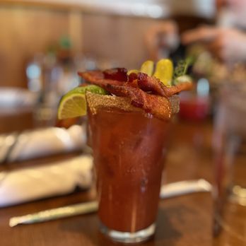 Duluth Grill - a bloody drink with bacon and lime - Breakfast & Brunch Near Me - Duluth, Minnesota