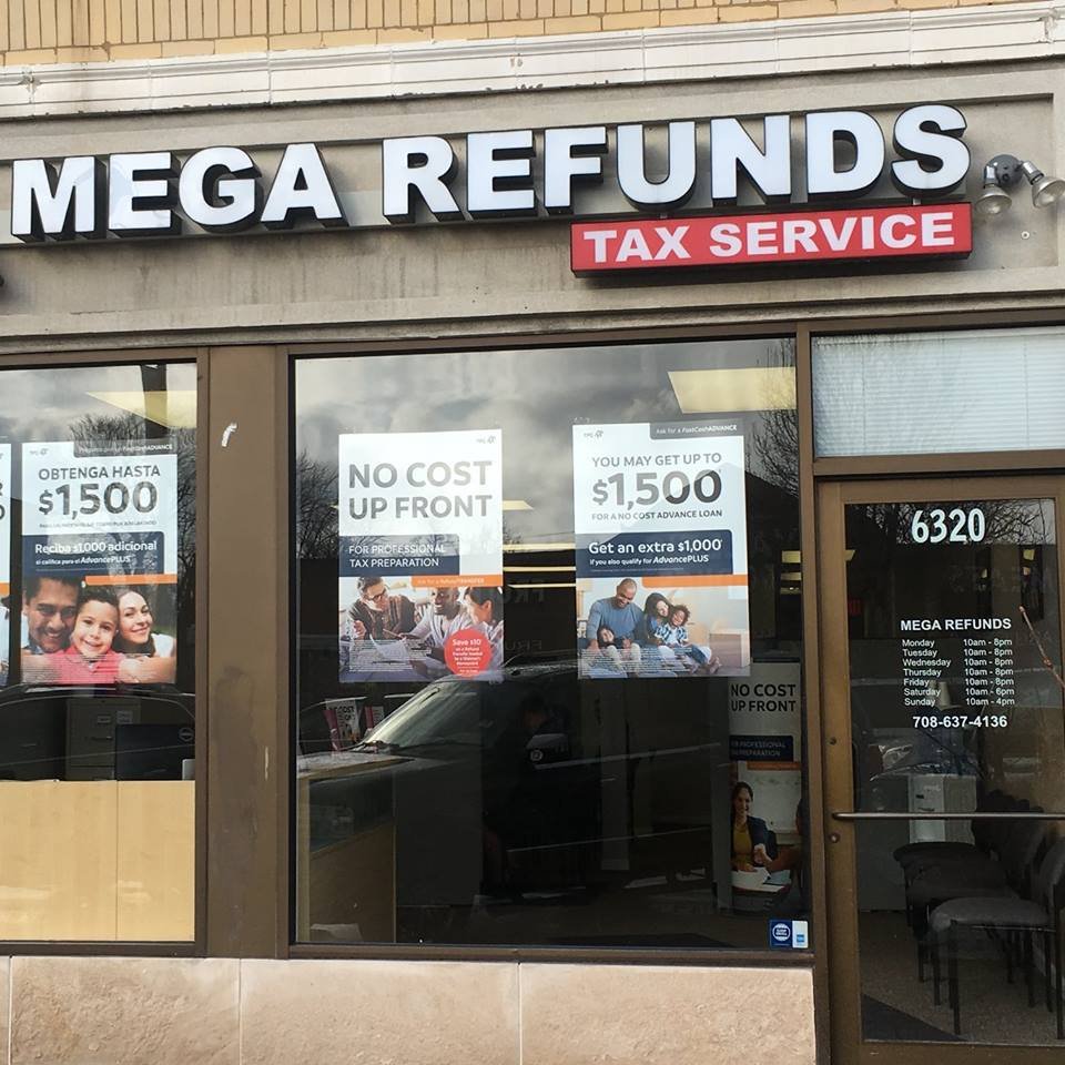 MEGA REFUNDS TAX GROUP Updated September 2024 6320 W Cermak Rd