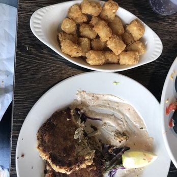 Beaches at Vilano - Lump Crab Cakes and Tater Tots - Seafood Near Me - St. Augustine, Florida Beaches at Vilano - Lump Crab Cakes and Tater Tots - Seafood Near Me - St. Augustine, Florida