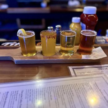 Flat Iron Tap - Beer flight - Burgers Near Me - Lake Geneva, Wisconsin