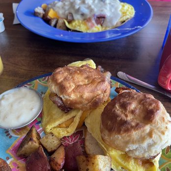 Mel’s Tiki Cafe - Biscuit sliders and Meat Breakfast Bowl - Breakfast & Brunch Near Me - Indialantic, Florida Mel’s Tiki Cafe - Biscuit sliders and Meat Breakfast Bowl - Breakfast & Brunch Near Me - Indialantic, Florida