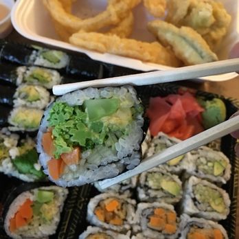 Wasabi Sushi - All the sushi! Close up on the veggie roll - Japanese Near Me - St. Marys, Georgia