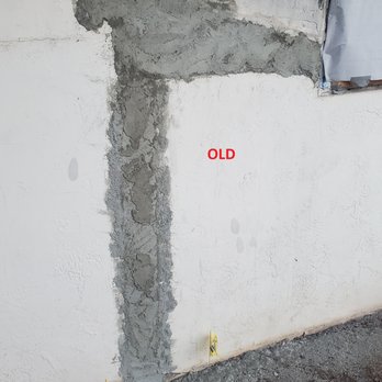 Huitron Lath And Plastering - Original bad patch. - Stucco Services Near Me