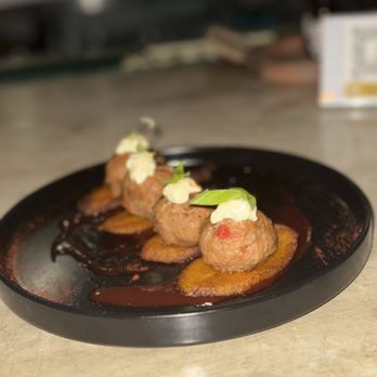 Jacinta Cuisine - Boar meatballs - Mediterranean Near Me - San Juan, Puerto Rico Jacinta Cuisine - Boar meatballs - Mediterranean Near Me - San Juan, Puerto Rico