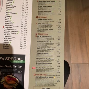 JINYA Ramen Bar - Fishers - Menu - Ramen Near Me - Fishers, Indiana