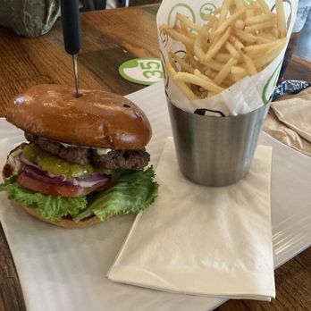 Liberty Burger - Liberty Bison with skinny fry's - Burgers Near Me - Dallas, Texas