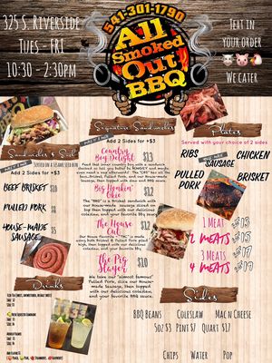 Menu photo 2 All Smoked Out BBQ Medford, OR Menu photo 2 All Smoked Out BBQ Medford, OR