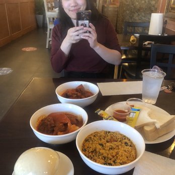 Cafe Abuja - Egusi with assorted meats and fufu - African Near Me - Houston, Texas Cafe Abuja - Egusi with assorted meats and fufu - African Near Me - Houston, Texas