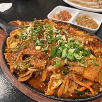 Jungme Gukbop - Pork stir fry with kimchee - tasty - you can ask for very spicy version - Korean Near Me - Queens, New York Jungme Gukbop - Pork stir fry with kimchee - tasty - you can ask for very spicy version - Korean Near Me - Queens, New York